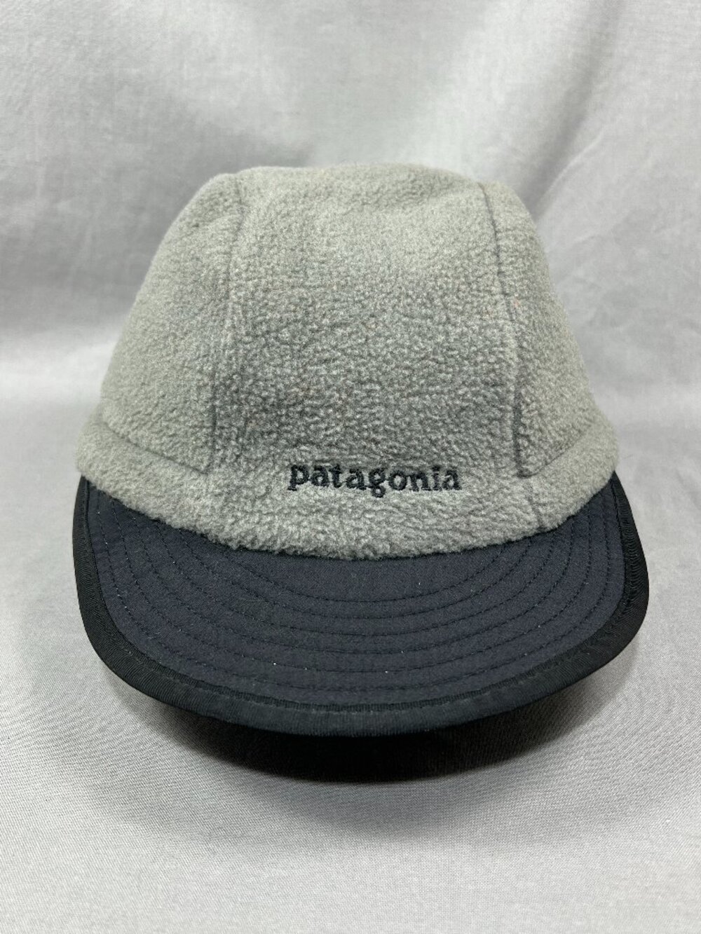 Vtg Y2K Patagonia Synchilla Fleece Duckbill Hat Size M Strapback Ear Flap Cap